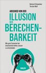 Text: "Abschied von der Illusion der Berechenbarkeit". Darunter Hände mit Fernglas vor einem türkisen Kreis.