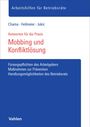 "Arbeitshelfen für Betriebsräte: Mobbing und Konfliktlösung" Buchcover mit blauem und weißem Design.