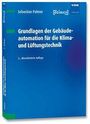 Text: "Grundlagen der Gebäudeautomation für die Klima- und Lüftungstechnik, 2. überarbeitete Auflage". Blaues Buchcover.