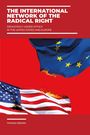 Titel: "The International Network of the Radical Right". Untertitel: "Democracy under Attack in the United States and Europe". Autor: Thomas Greven. Zwei brennende Flaggen, die der EU und der USA, vor rotem Hintergrund.