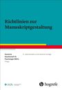 "Richtlinien zur Manuskriptgestaltung" oben zentriert. Unten: "Deutsche Gesellschaft für Psychologie (DGPs) (Hrsg.)". Logos von DGPs und Hogrefe.