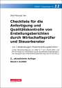 Wolf-Michael Farr: Checkliste 11 für die Anfertigung und Qualitätskontrolle von Erstellungsberichten durch Wirtschaftsprüfer und Steuerberater, Buch