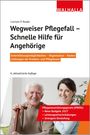 Wegweiser Pflegefall – Schnelle Hilfe für Angehörige. Logo "Walhalla". Zwei Personen, eine mit Gehstock, lächeln.