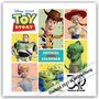 Collage mit "TOY STORY" Logo und Figuren wie Cowboy, Astronaut und Dinosaurier; Text: "OFFICIAL 2026 CALENDAR".