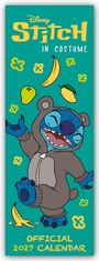 "Disney Stitch in Costume" und "Official 2027 Calendar" steht oben bzw. unten. Stitch trägt ein Bärenkostüm.