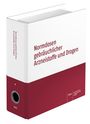 Text: "Normdosen gebräuchlicher Arzneistoffe und Drogen". Ein Ordner mit rotem und weißem Design.