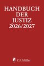 "Handbuch der Justiz 2026/2027" steht zentral in Weiß auf rotem Hintergrund. Unten ein C.F. Müller Logo.