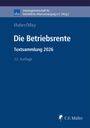 "Die Betriebsrente: Textsammlung 2026, 23. Auflage" auf dunkelblauem Hintergrund. Oben ein Logo der aba.