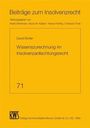Cover-Text: "Beiträge zum Insolvenzrecht", Titel: "Wissenszurechnung im Insolvenz-anfechtungsrecht", Nr. 71. Unten ein Verlag-Logo.