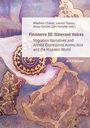 "Finisterre III: Itinerant Voices – Migration Narratives and Artistic Expressions Across Asia and the Hispanic World."  
Hintergrund: Abstrakte Formen und Muster in Erdtönen.
