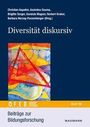 Titel: „Diversität diskursiv“. Autoren: Christian Aspalter, Assimina Gouma, u.a. Illustration: Buntes abstraktes Gemälde.