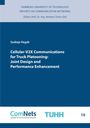 Titel: "Cellular-V2X Communications for Truck Platooning: Joint Design and Performance Enhancement" von Sudeep Hegde. Oben Logos von ComNets und TUHH.