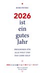 "2026 ist ein gutes Jahr" in roter und blauer Schrift mit Kalender und Motto "Wie im Himmel, so auf Erden".
