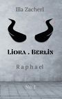 Illa Zacherl, Liora Berlin, Raphael, No. 1. Schwarze Hörner auf grauem Hintergrund, stilvolle Anordnung.