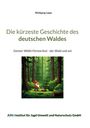 Text: Die kürzeste Geschichte des deutschen Waldes: Geister Wölfe Försterliesl - der Wald und wir. 

Illustration: Ein Zwerg mit Axt im Wald.