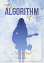 „The Algorithm of Us - Amplified, Florence Ivresse.“ Eine Zeichnung einer Frau mit Gitarre auf blauem, gesprenkeltem Hintergrund.