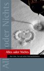 „Alles oder Nichts“ von Peter Kraetsch. Schneelandschaft mit Weinglas und Herzabdruck im Schnee.