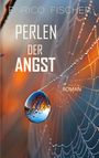 "PERLEN DER ANGST" von Enrico Fischer. Wassertropfen auf einem Spinnennetz im Licht, farbenfrohes Hintergrundspiel.
