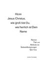Jochen Schneider: Herr Jesus Christus, wie groß bist du, wie herrlich ist Dein Name, Buch