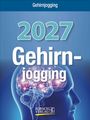 "2027 Gehirnjogging" steht im Mittelpunkt. Ein blaues Profil eines Kopfes mit hervorgehobenem Gehirn.
