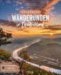 Titel: "Unterwegs: Wanderungen in Deutschland". 

Bild: Eine malerische Flusslandschaft bei Sonnenaufgang.