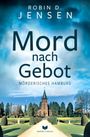 „Mord nach Gebot“ und „Mörderisches Hamburg“. Eine Kirche mit Garten, blauer Himmel.