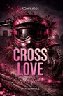 "CROSS LOVE Perfect" und "SPORTSROMANCE" in Pink. Ein pinker Motorradhelm mit pinker Spritzfarbe vor einer Stadt.