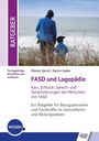 Titel: "FASD und Logopädie", Untertitel: Ratgeber zu Kau-, Schluck-, Sprechstörungen bei FASD. Bild: Mann und Kind am Meer.