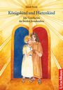 Jakob Streit, "Königskind und Hirtenkind". Zwei Jungen in antiker Kleidung vor buntem Hintergrund mit strahlendem Licht.