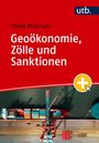 Titel: "Geoökonomie, Zölle und Sanktionen" von Thieß Petersen. Oben ist ein rotes Band, darunter ein Frachtschiff von oben.