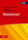 "Rassismus? Klare Antworten aus erster Hand" steht groß auf rotem Hintergrund. Unten gelbe Muster.