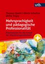 "Mehrsprachigkeit und pädagogische Professionalität", roter Hintergrund, bunte abstrakte Grafik unten, utb-Logo oben.
