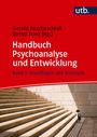 Oben rote Fläche mit Text: „Handbuch Psychoanalyse und Entwicklung“. Unten Treppe und ein Kind mit Sonnenhut.