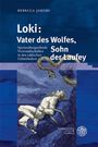 Titel: "Loki: Vater des Wolfes, Sohn der Laufey". Illustration: Mann mit Schlangen in antikem Stil.