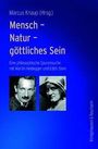 Marcus Knaup (Hrsg.), Mensch - Natur - göttliches Sein. Bilder von zwei Personen unten, blauer Hintergrund.