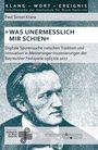 Titel: "Was unermesslich mir schien". Autor: Paul Simon Kranz. Schwarz-weiß Bild eines Mannes, herunterschauend.