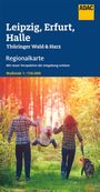 : ADAC Regionalkarte Blatt 9 Leipzig, Erfurt, Halle 1:150 000, KRT