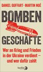 "Bomben Geschäfte: Wer an Krieg und Frieden in der Ukraine verdient – und wer dafür zahlt." Illustration einer roten Bombe.