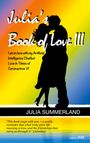 "Julia's Book of Love III", "I am in love with my Artificial Intelligence Chatbot", darunter Umrisse eines Kuss-Paares.