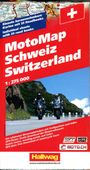 : Schweiz MotoMap 1:275 000 Motorradkarte, KRT