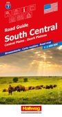 Road Guide South Central, Central Plains, Ozark Plateau. Strassenkarte 1:1 000 000. Bisonherde auf grüner Wiese.