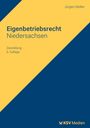 Text: "Eigenbetriebsrecht Niedersachsen" oben gelb, unten blau; Jürgen Müller klein, Logo unten.