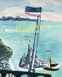 "Beckmanns Riviera" steht in gelber Schrift. Eine Illustration zeigt ein blaues Meer mit Segelbooten und einem Felsen.