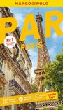 MARCO POLO: PARIS, Nr.1 Reiseführer, Insider Tipps. Eiffelturm hinter Pariser Gebäude, blauer Himmel.