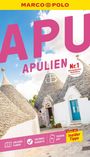 Oben steht "MARCO POLO", darunter groß "APU". In weißem Kreis "Nr.1 Meistgekaufter Reiseführer". Im Hintergrund weiße Rundhäuser.
