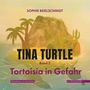 Titel: "Tina Turtle". Untertitel: "Band 2: Tortoisia in Gefahr". Illustration zeigt eine tropische Insel mit Palmen.