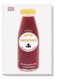 "Super Smoothies: Die besten Detox-Drinks. Mit 60 Rezepten und 12 Detox-Plänen." Illustration einer roten Saftflasche.