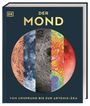 "DER MOND", "VOM URSPRUNG BIS ZUR ARTEMIS-ÄRA". Buchcover zeigt verschiedene Mondoberflächen in farbigen Segmenten.
