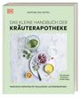"Das kleine Handbuch der Kräuterapotheke" von Martine Van Huffel. Natürliche Heilmittel mit Rezepten. Logo oben links.