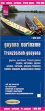 : Reise Know-How Landkarte Guyana, Suriname, Französisch-Guayana (1:850.000), KRT